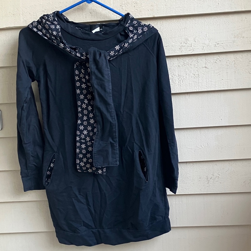 Sugar Black Tunic with White Floral Accents